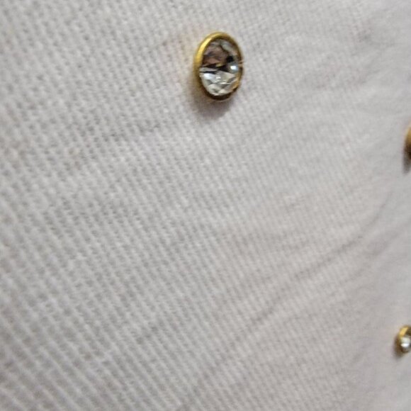 Embezzled White Denim Jacket - Picture 2 of 3